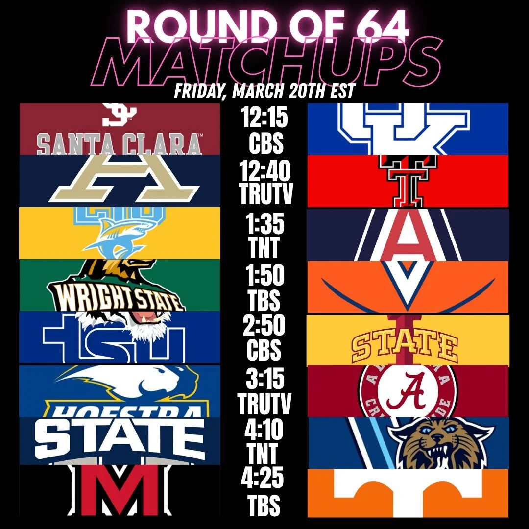 Friday is going to be really fun and some great games.Any upset alerts? Favorite games?
#ncaatournament #collegebasketball #ncaabasketball #marchmadness #ncaab