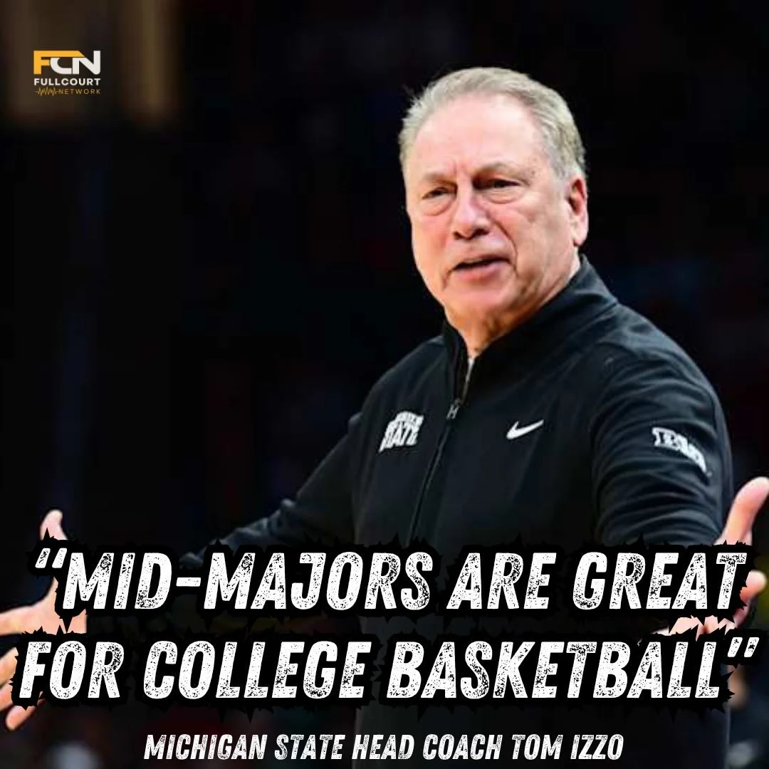 We asked Coach Izzo his scheduling philosophy  especially pertaining to Mid Majors and really solid answer.
Follow us @fullcourtnetwork for all your college basketball content.
#ncaatournament #collegebasketball #ncaab #marchmadness #ncaabasketball