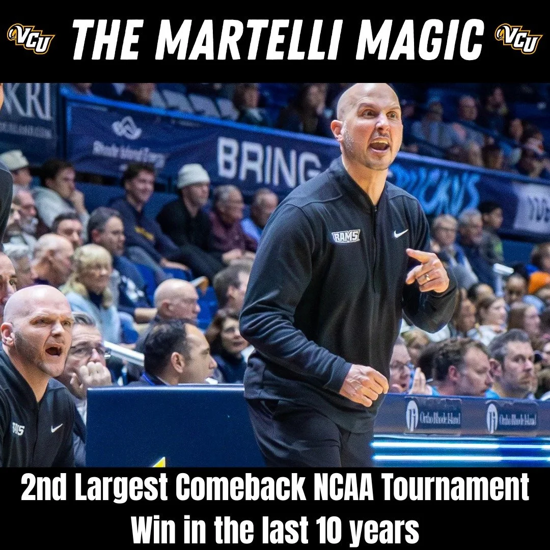 THE MARTELLI MAGIC as VCU with the 2nd Largest NCAA Tournament Comeback win in the last 10 years.

The Martellissss STRIKE AGAIN and like Father like Sons!
#collegebasketball #marchmadness #collegehoops #ncaatournament #vcurams