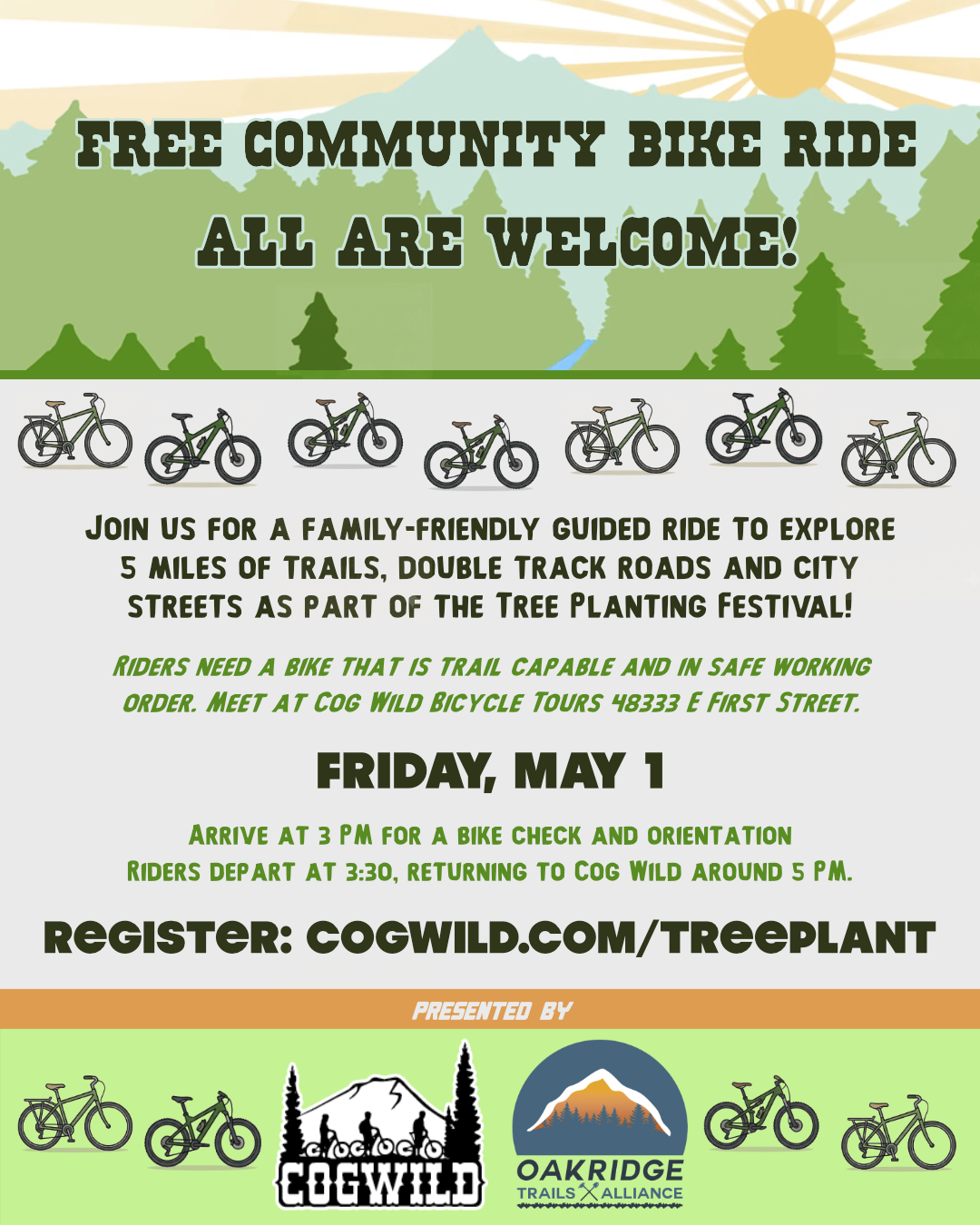 Tree Planting Festival: OTA & Cog Wild Community Bike Ride