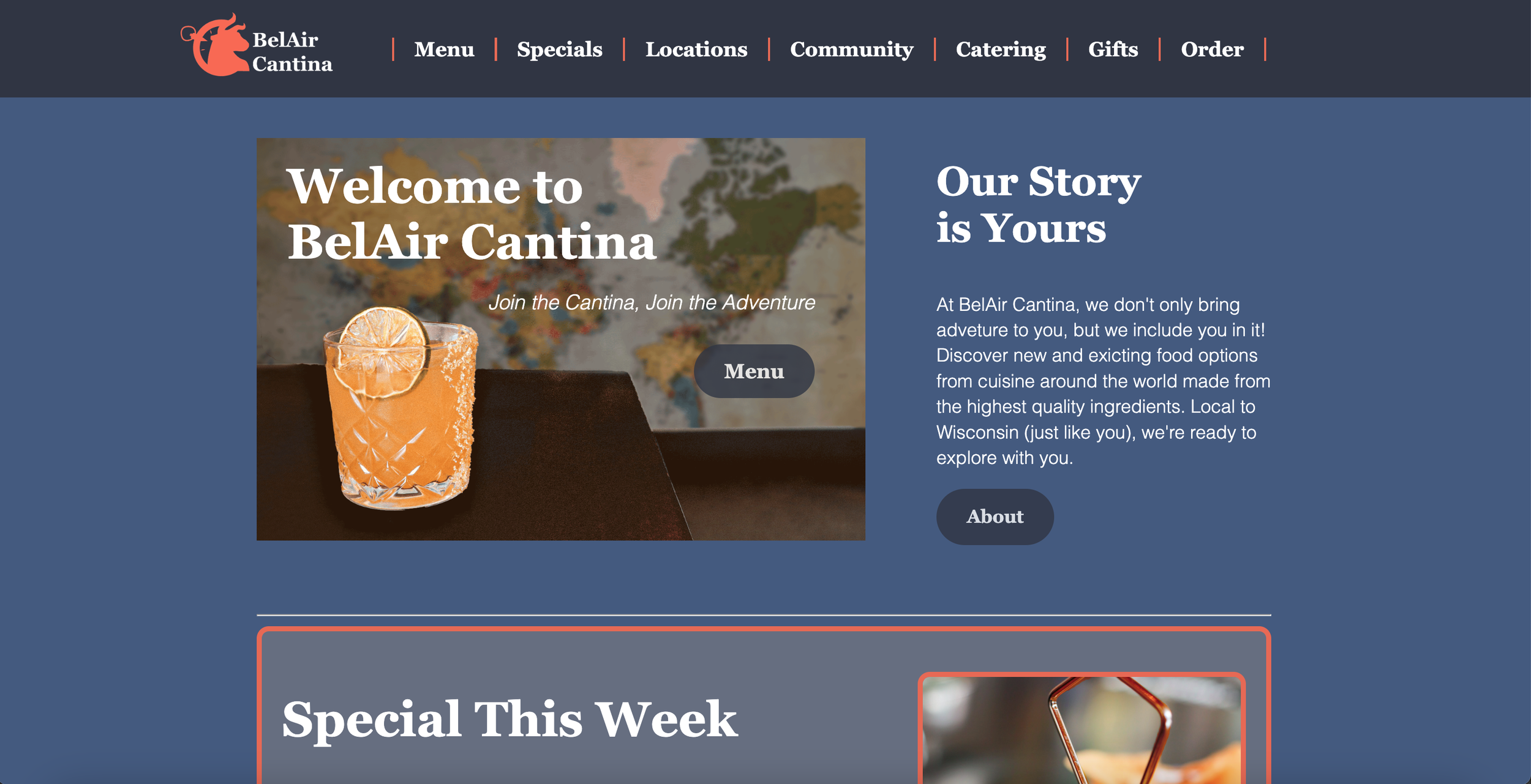 Mock Webpage Home