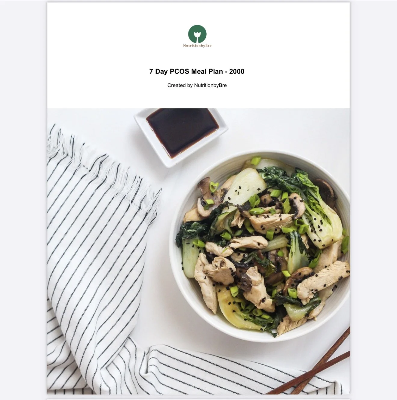 7-day 2000 calorie PCOS meal plan free PDF for energy and healthy weight loss