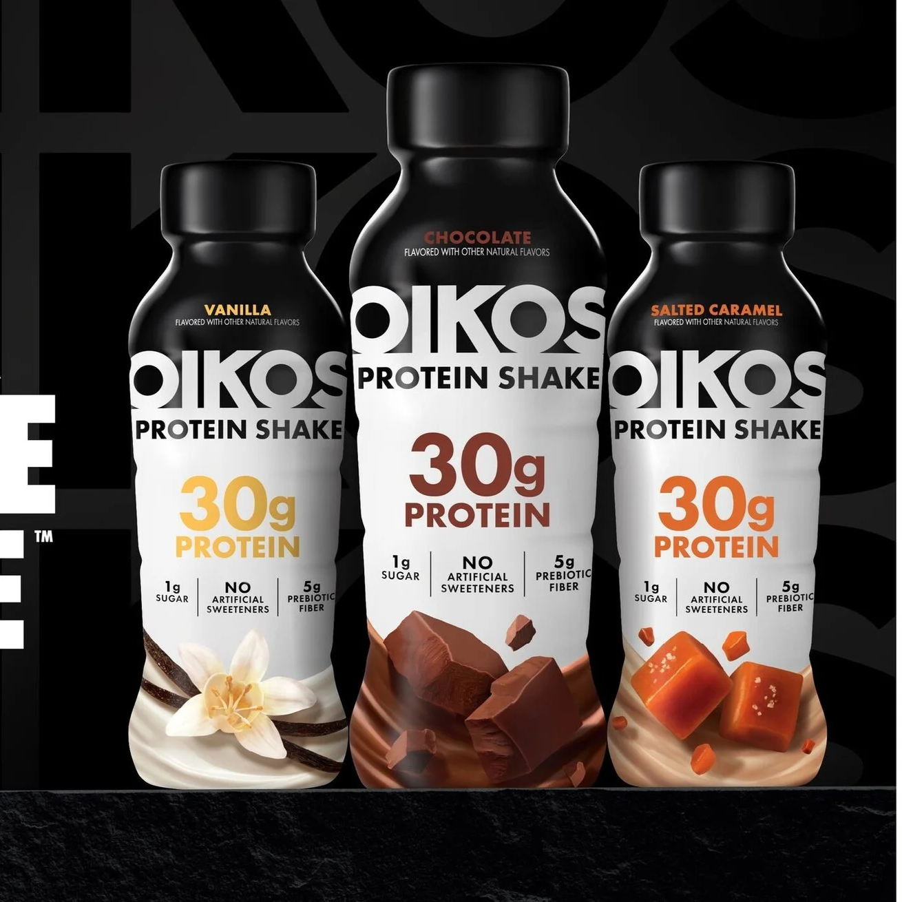 Oikos chocolate protein shake with 30 g protein — post-workout recovery and daily strength fuel