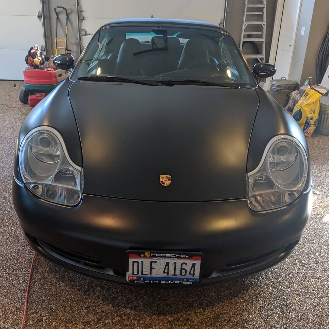 2000 Porsche Carrera 911 (996) wrapped in 2080 satin black 🖤🔥
Forgot to post these.
Owner wanted a new paint finish but didn't want to pay the full cost of paint job or get the paint corrected. Kept gloss black accents per owners request. Also tint