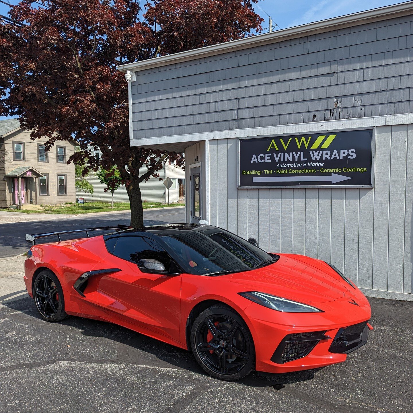 2021 C8 Corvette
Paint Enhancement, System X Pro 6 year Ceramic Coating on all painted surfaces, glass, wheels, calipers and vinyl

Hitek Carbon IR 5% sides and rear
Hitek Carbon IR 35% windshield

Gloss black roof wrap

Dark smoke gloss tail light t