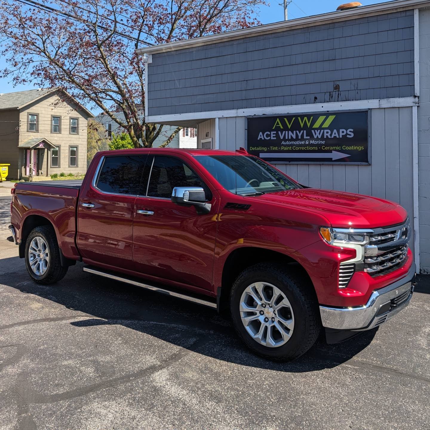 2022 Chevy Silverado was back for it's annual System X ceramic maintenance check up. Looks just as good as the day it left! 

HITEK Carbon IR 20% tint applied to roll downs as well

419-202-1513  Text OR Call us
www.acevinylwraps.com
acevinylwrapsdet