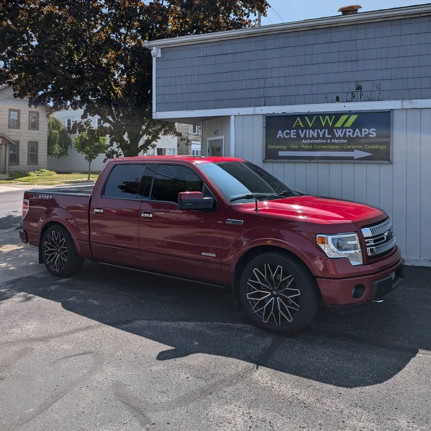 2013 Ford F150 with some beautiful touches came in for full ceramic window tint! 

Hitek Ceramic IR 50% over factory tint on the rear
Hitek Ceramic IR 15% fronts 
Hitek Ceramic IR 50% windshield 

This vehicles windows are now equipped with the ultim