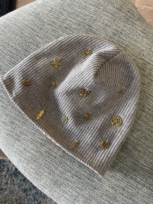 Gray Charmed Beanie
