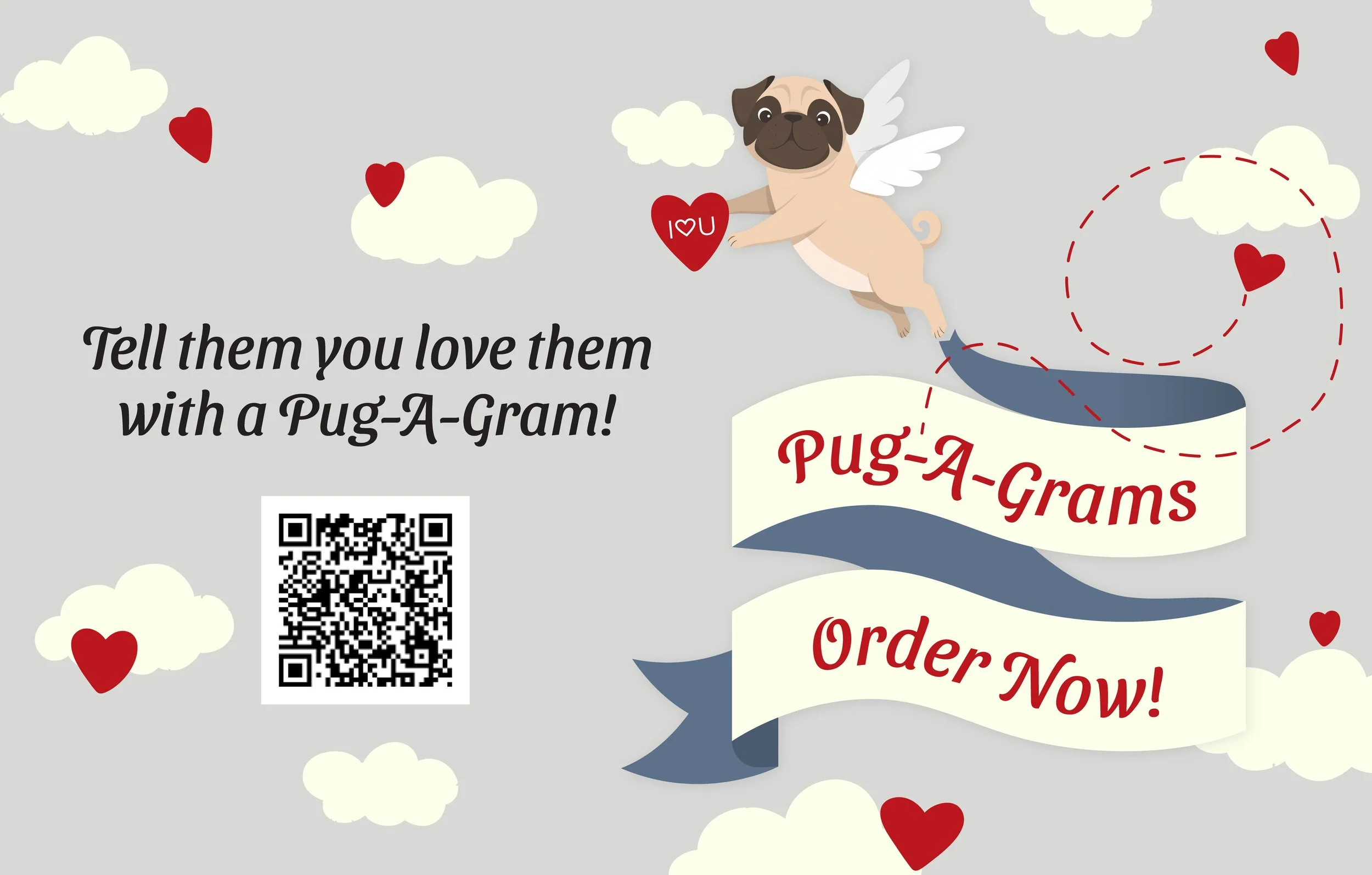 Pug-A-Gram Valentine Delivery