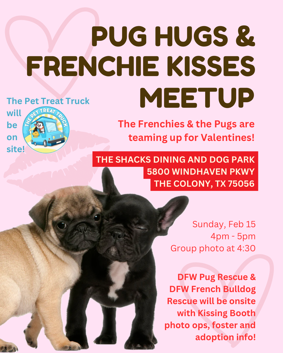 Pug Hug and Frenchie Kisses Meetup