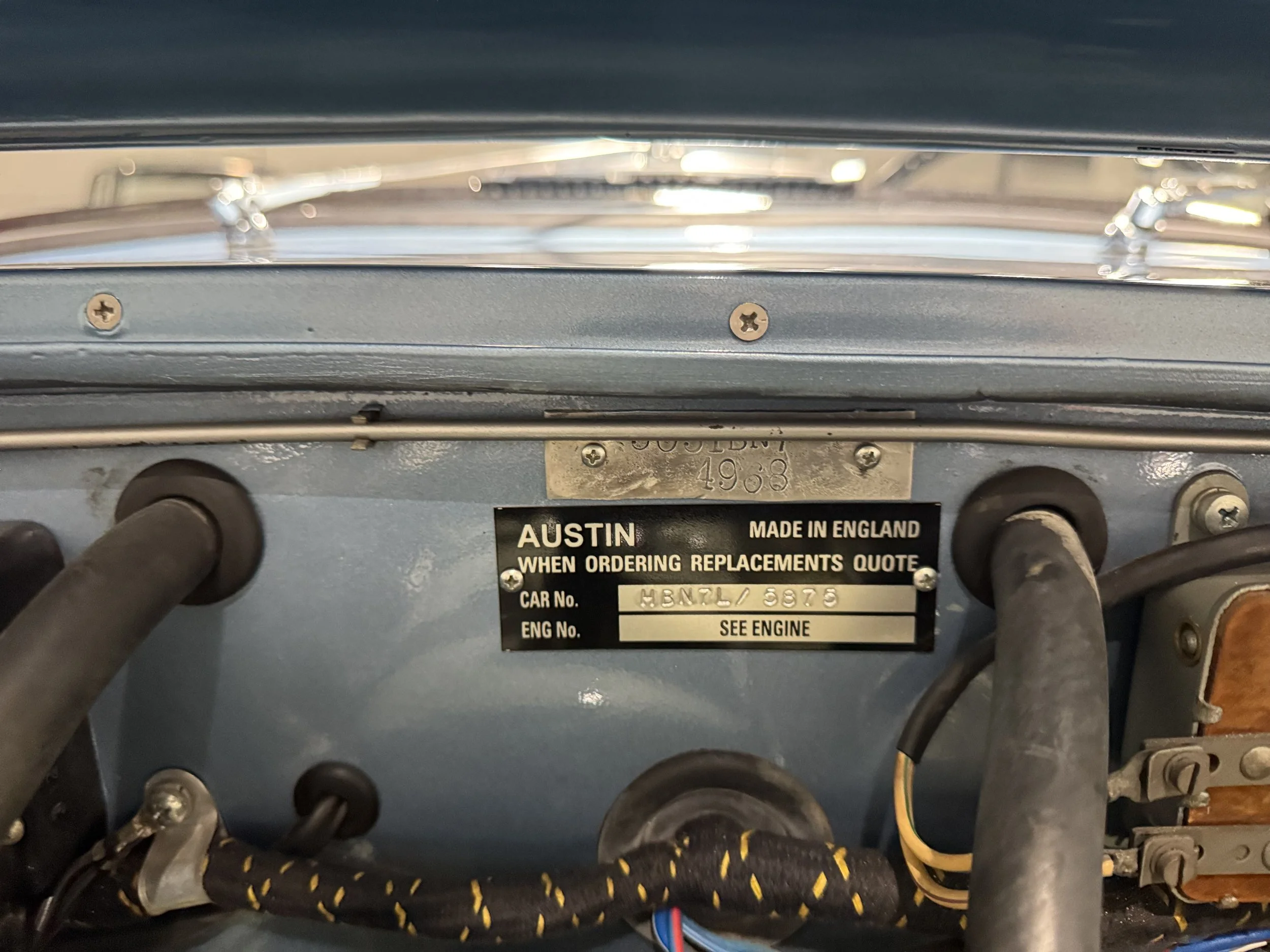 1960 Austin Healey 3000 Engine Plate.jpeg