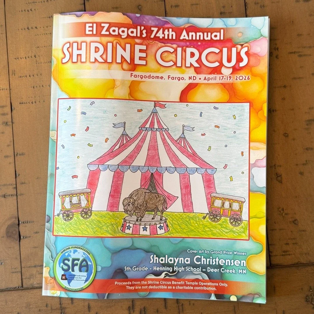 🎪🐘Did you attend the Fargo Shrine Circus last weekend? Guess who got the first page of the coloring book! How cool!

Fun Fact: My grandfather was a life long Shriner, here's a throwback to him "clownin' around". 🤡

#yourdreamsdelivered #