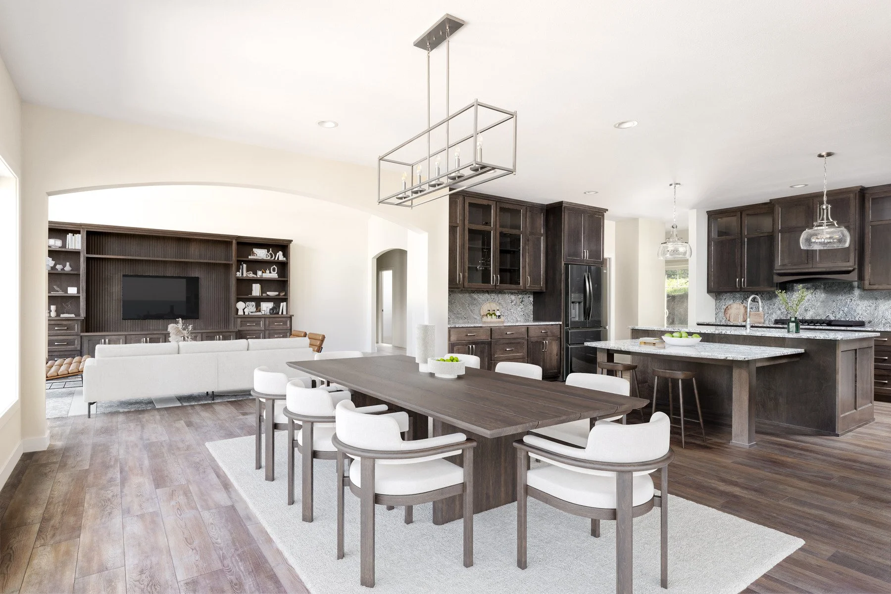 dining room in Stuart Lake home