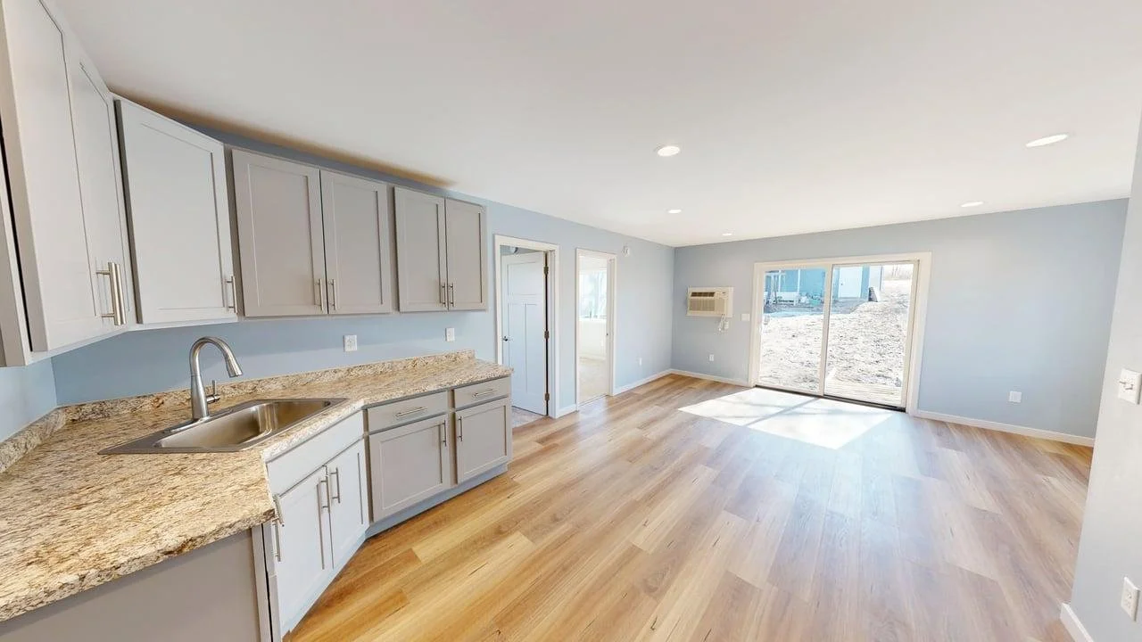 kitchen of lake home on Big Cormorant Lake