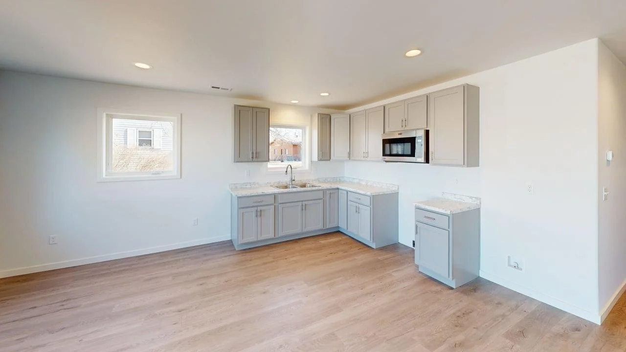kitchen of lake home on Big Cormorant Lake