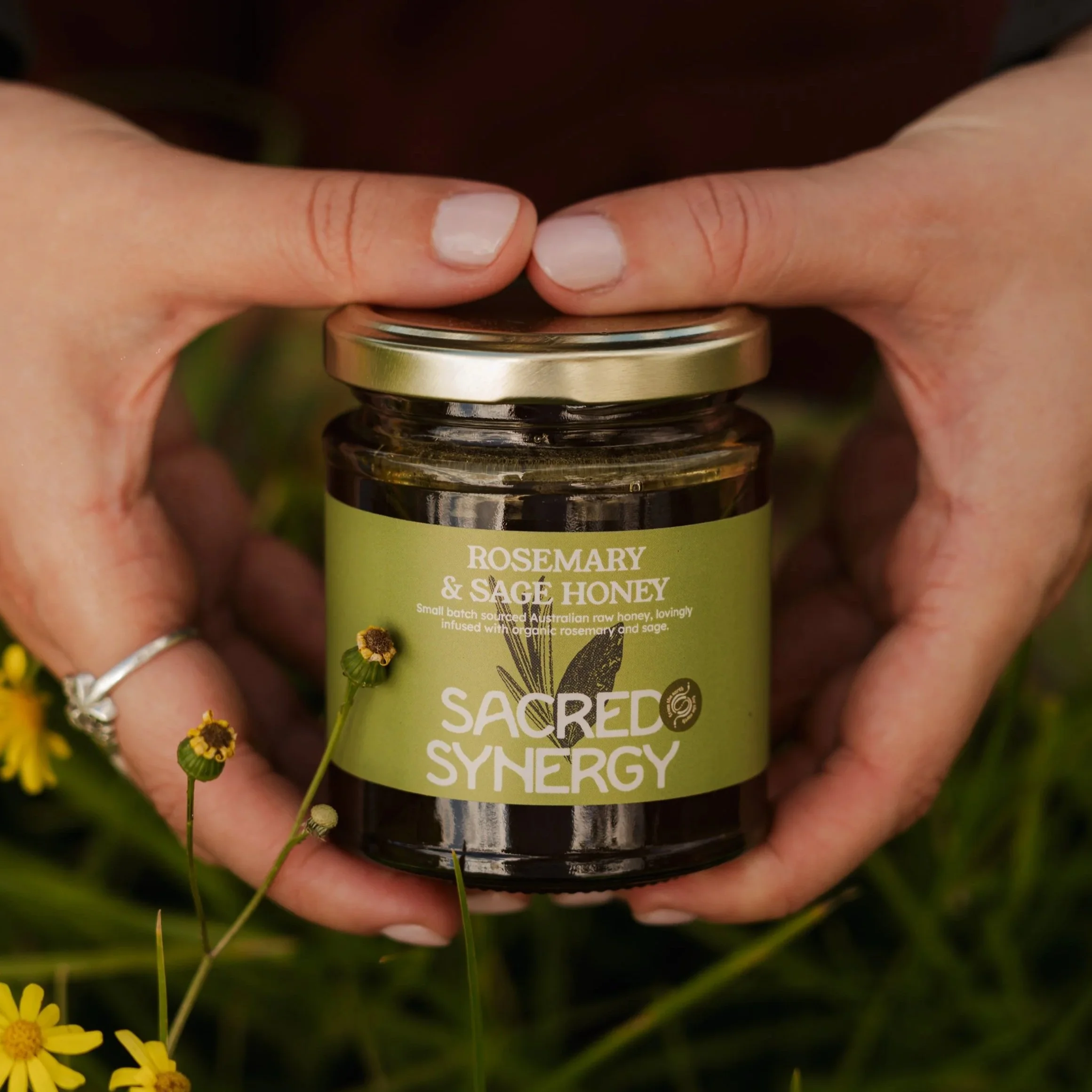 Rosemary and Sage Infused Raw Honey
