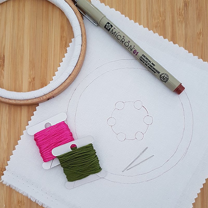 Pattern in progress rose pin cushion.jpg