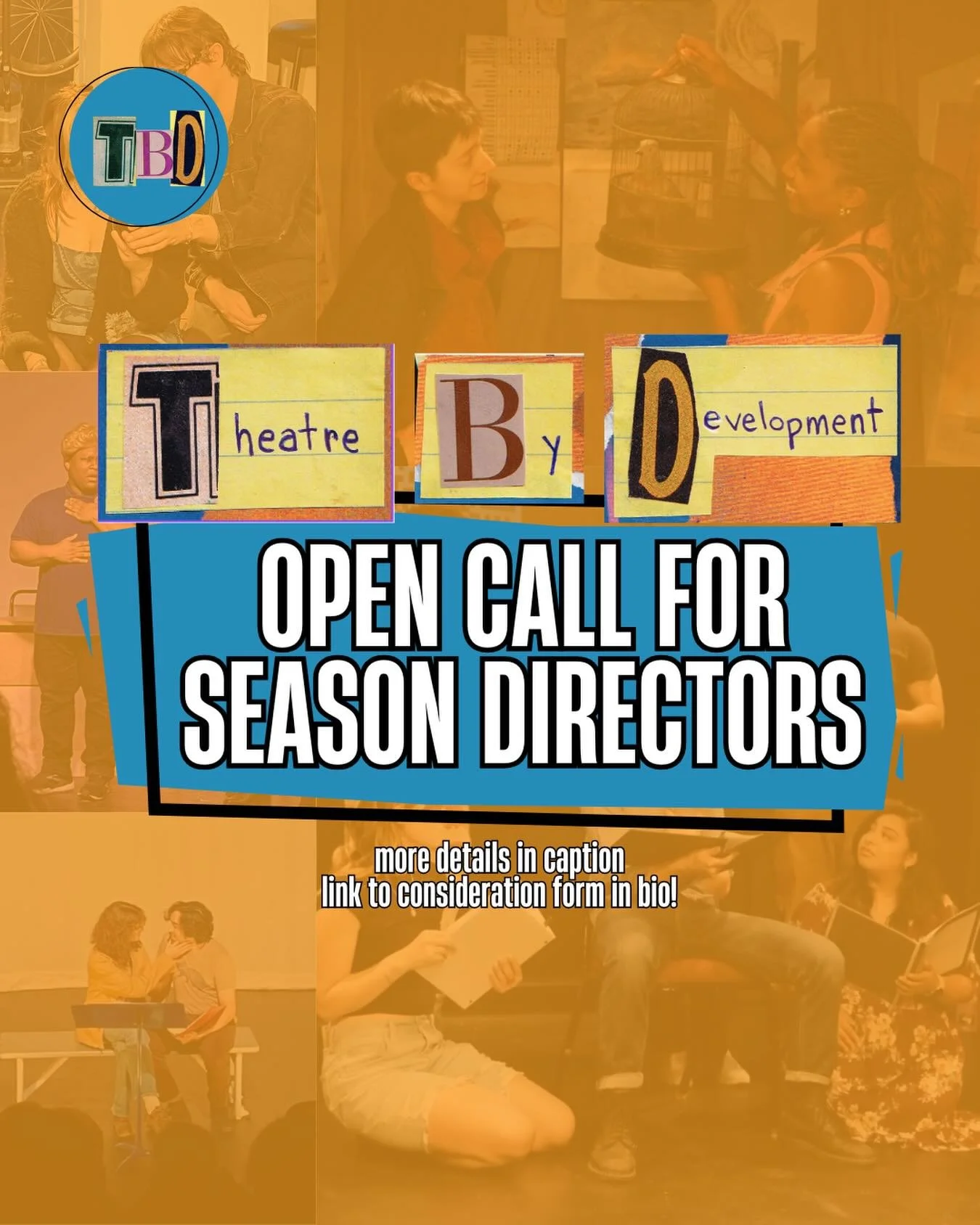 Clippings Submissions may be over but here's another TBD submission for ya!

🎬TBD is currently seeking directors to consider for our upcoming 2026/2027 season!

✍️We have not released our season quite yet, but TBD focuses exclusively on new work fro