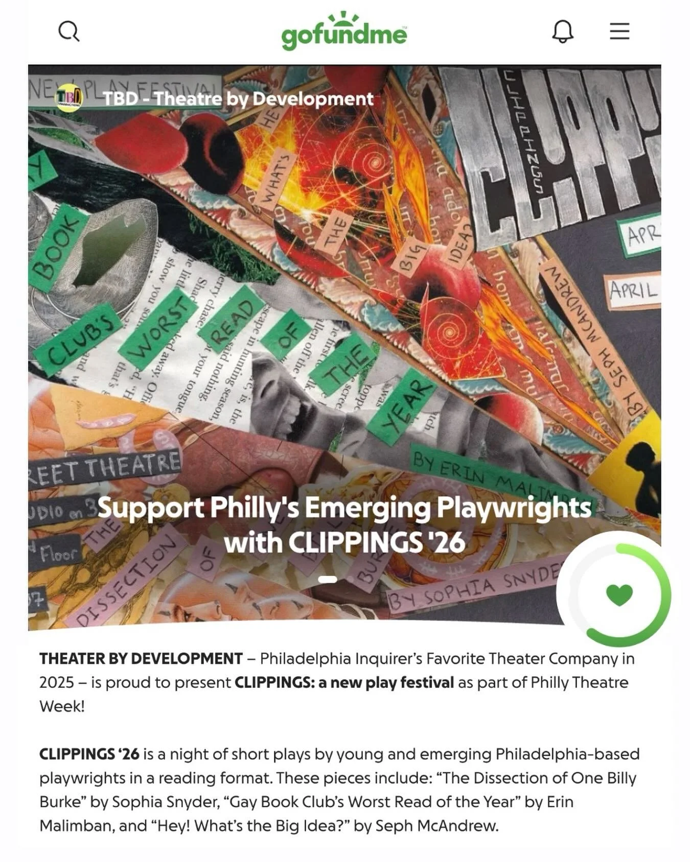 Are you getting excited for Clippings &lsquo;26? 🥳🎈

Do you want to help us make it the best show possible? 👀🏋️&zwj;♂️

Well then check out our GoFundMe page! ✨🎭 

Every cent that&rsquo;s donated goes towards the production and the artists who a