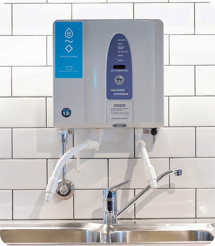 eWater-standalone-system-dispensing-low-angle.webp