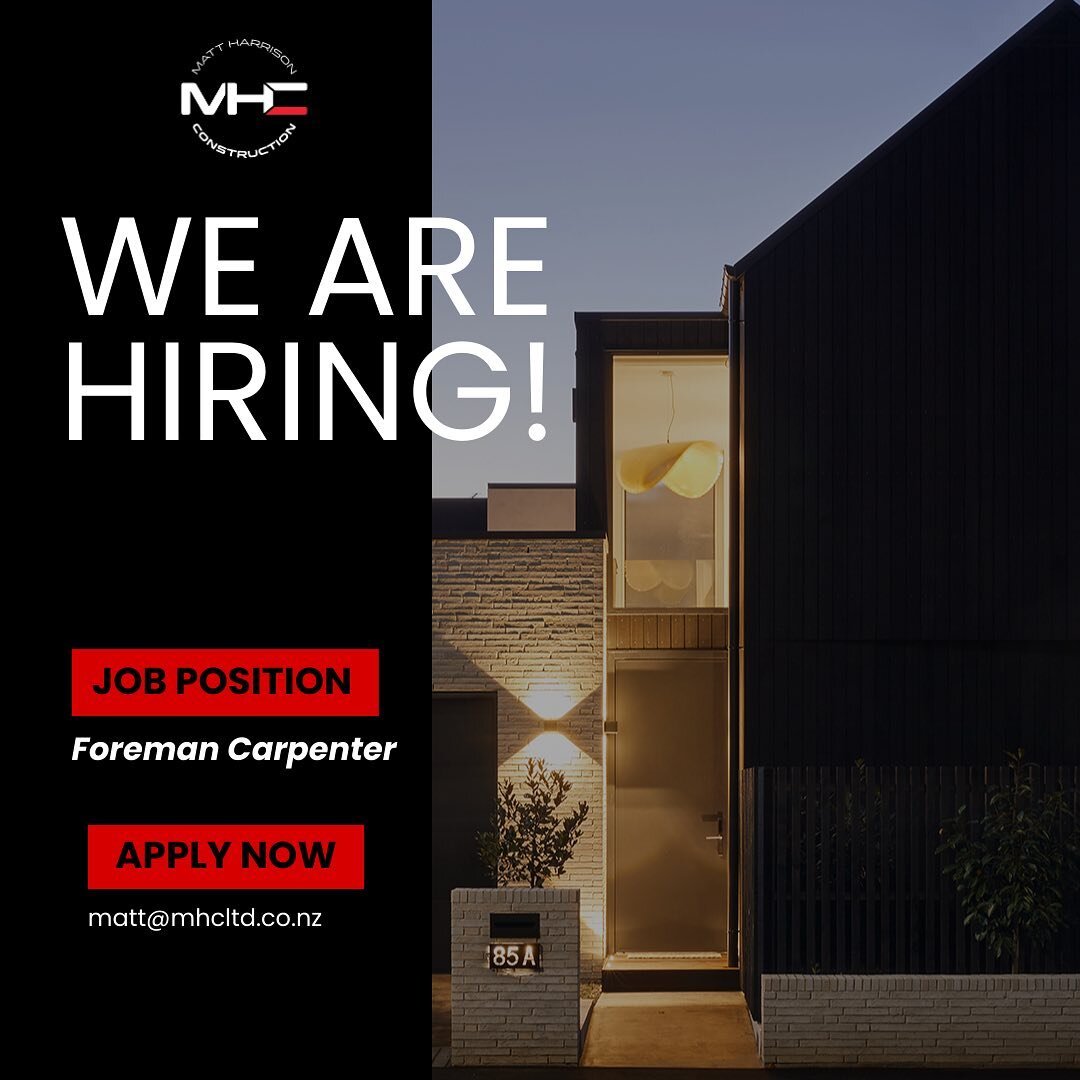 Due to our rapidly growing workload, we're expanding our team! Become a vital part of our team as a Residential Foreman Builder, where your expertise will be valued and your contributions recognised. Join us and be a driving force in delivering excep