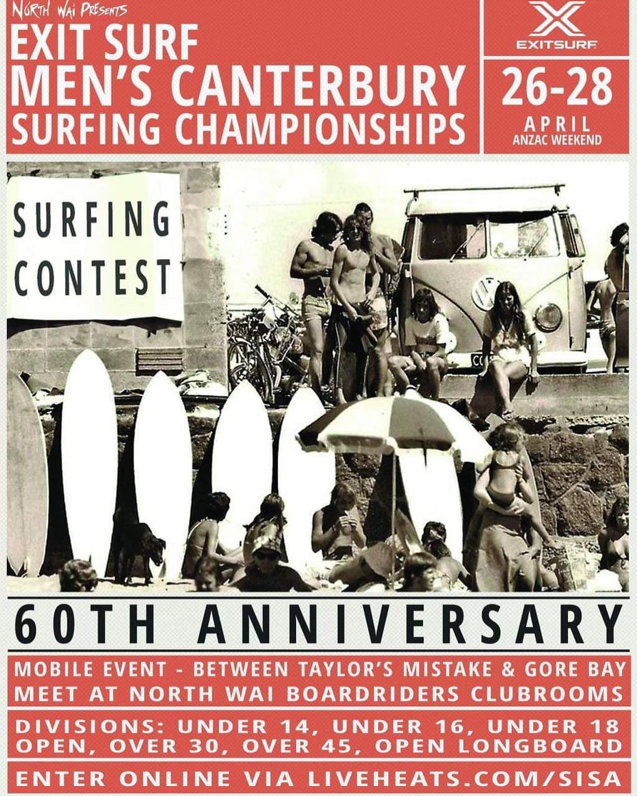 We're proud to announce our sponsorship of the upcoming Canterbury Men's Surfing Competition! We are honoured to be supporting our local talent and their passion for the waves! Join us as we cheer on the competitors and celebrate the 60th anniversary