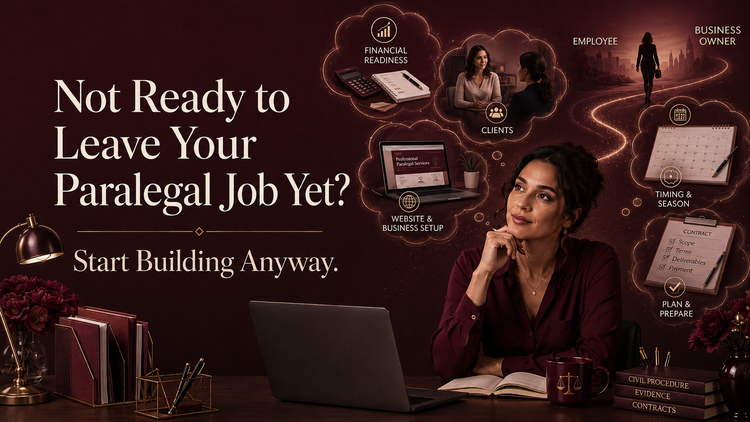 Not Ready to Leave Your Paralegal Job Yet? Start Building Anyway.
