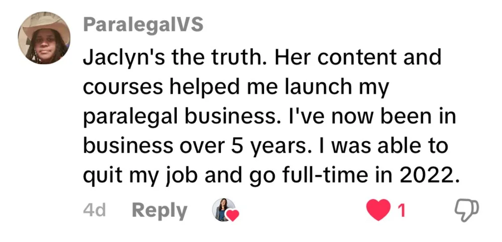 ParalegalIVS testimonial