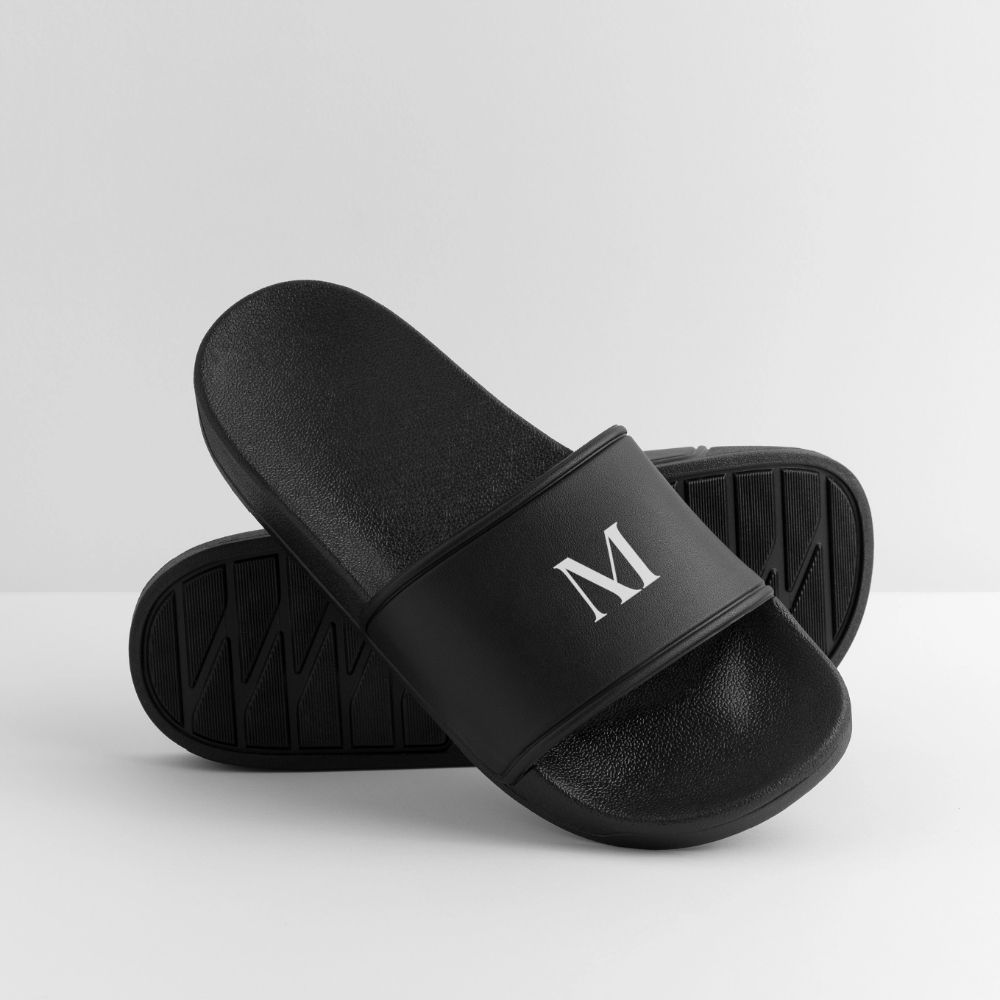 Black women's pool sliders