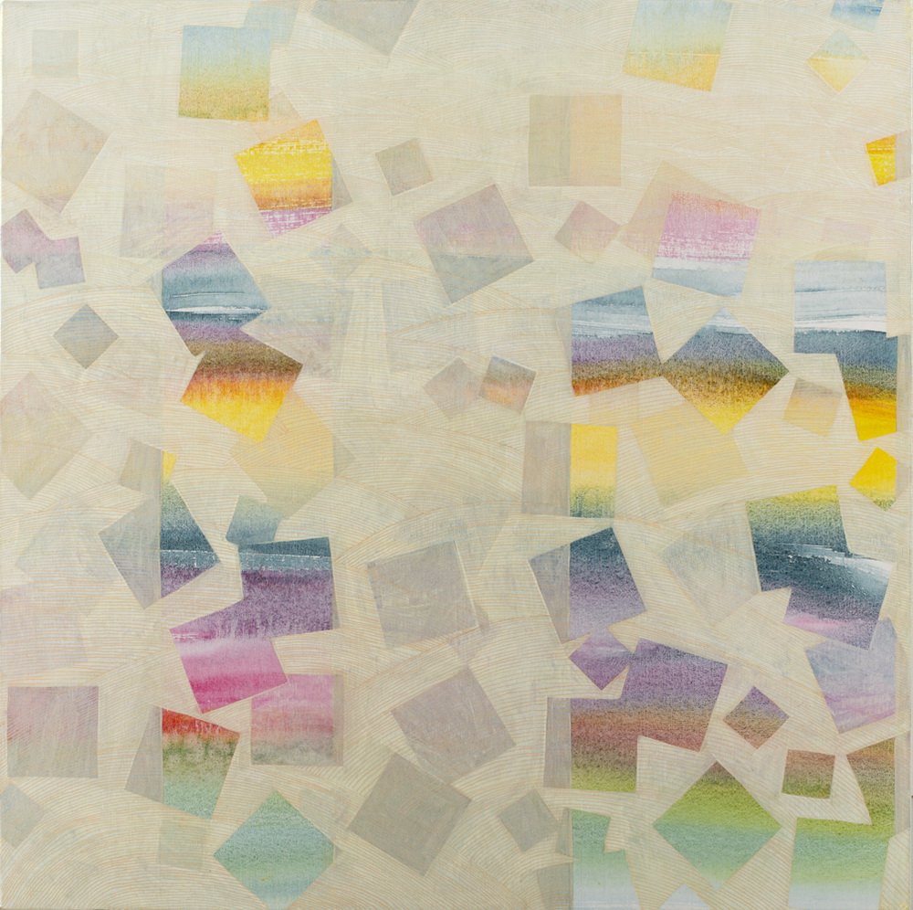 Wish You Were Here: Postcards from Home - 2024
Acrylic paint on canvas
78 x 78cm
$1,500
I live in a beautiful place between the mountains and the sea. In 2007, when my daughter left home to make her way in the world, I missed her and painted this