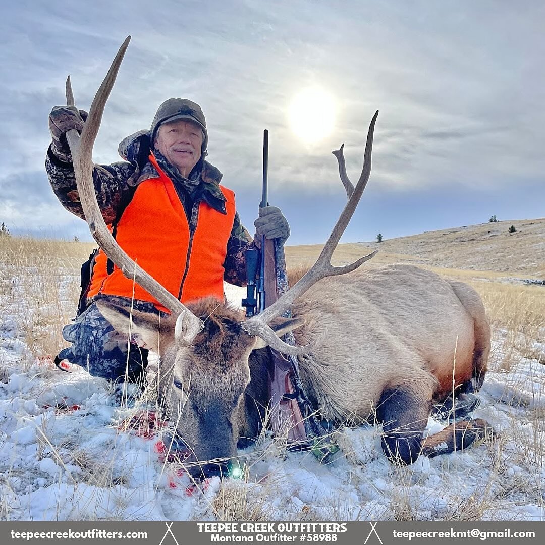 Big congratulations to Brian from Ohio on his bull elk! He had an amazing week hunting in Montana alongside his sons, creating memories that will last a lifetime. We&rsquo;re proud to have been part of the story and couldn&rsquo;t be happier with the
