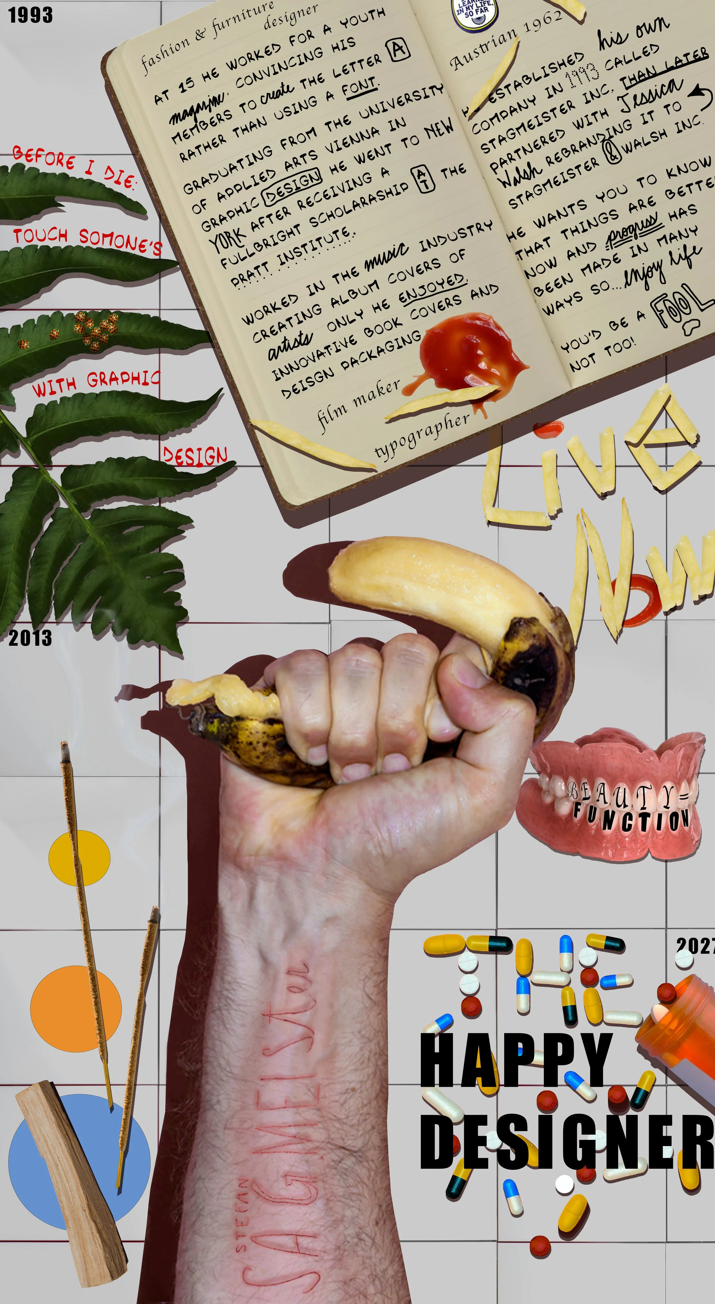 Infographic on Stefan Sagmeister