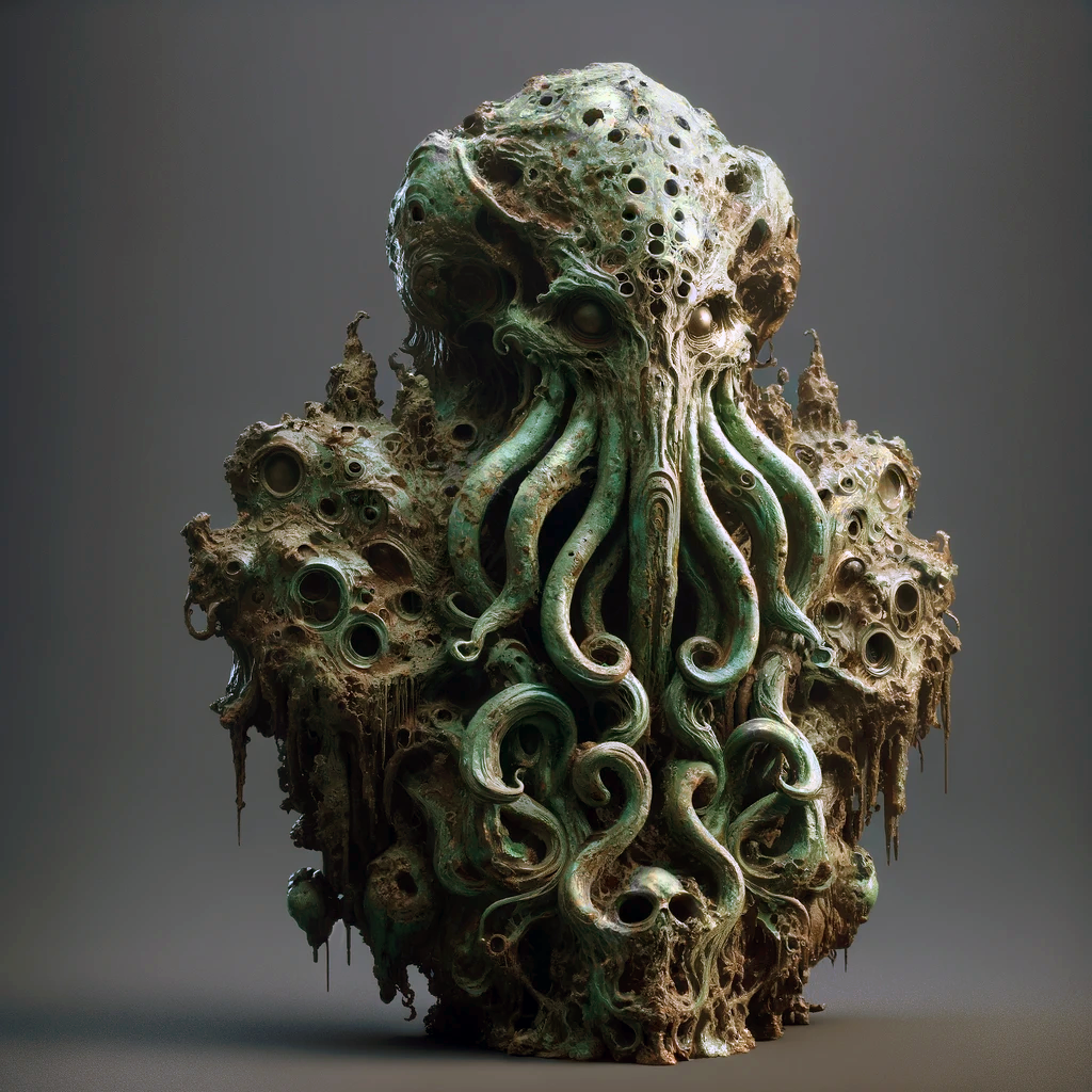 23. A CAST BRONZE FIGURE OF A SEA DEITY, LIKELY EARLY 17TH CENTURY