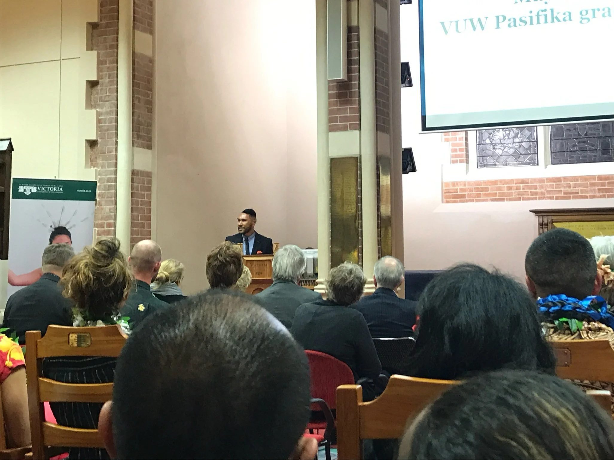 Andre Afamasaga at the Victoria University of Wellington Pasifika graduation