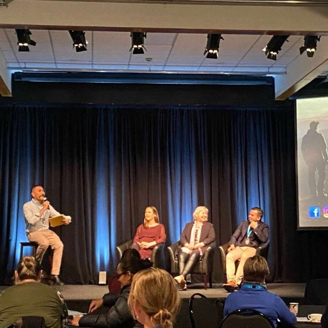 Andre Afamasaga convening a panel at the Be360 Wellbeing Conference in Palmerston North