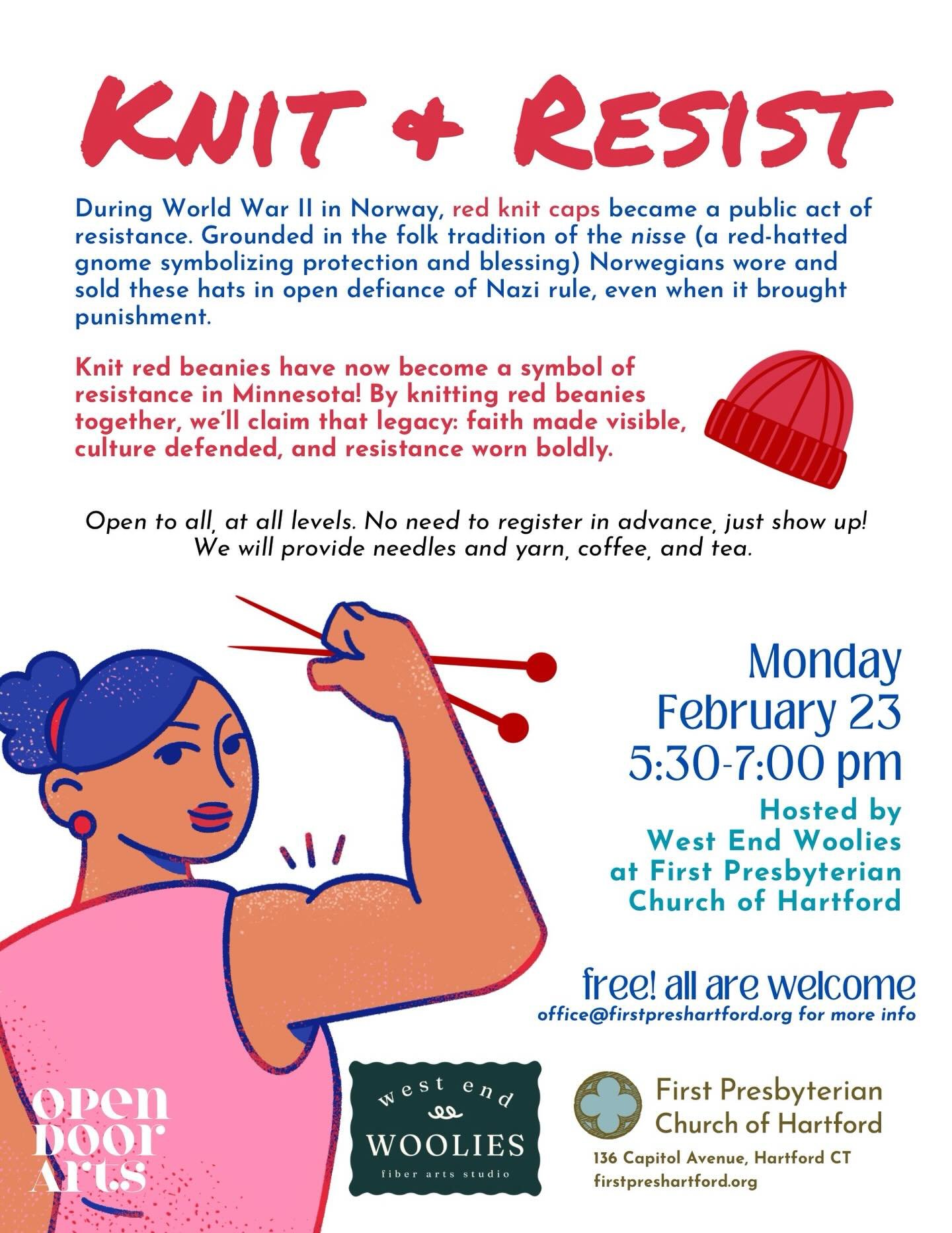 Red Hat Resistance❤️ Yarn stocked and ready to go - hope you'll join us Monday 2/23! #knitandresist #redhatsunite #strongertogether