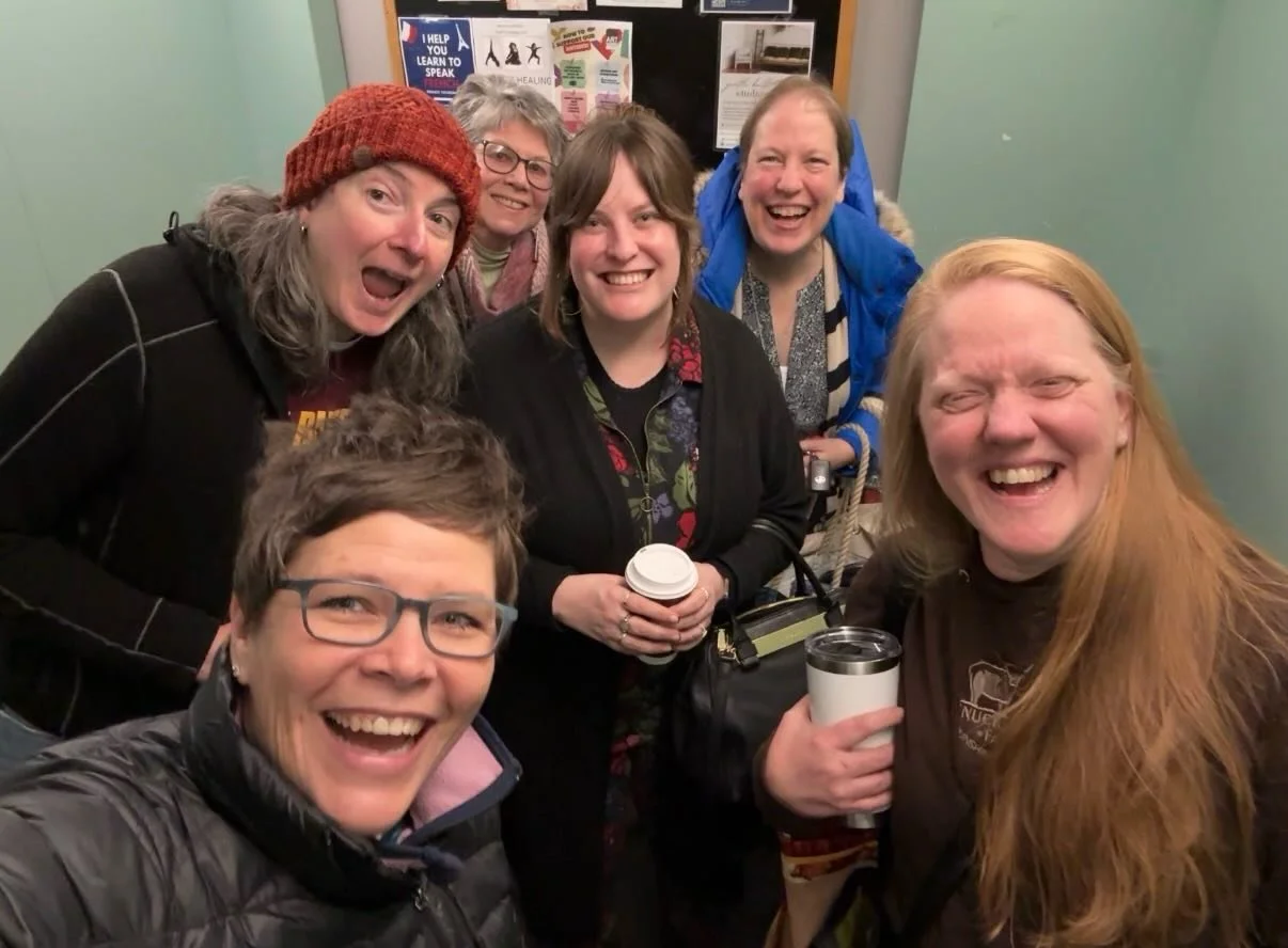 Common Threads Magic: Where projects get made and friendships grow - come for the knitting, stay for the people❤️ See you next weekend! #commonthreads #elevatorselfie #purejoy #westendwoolies