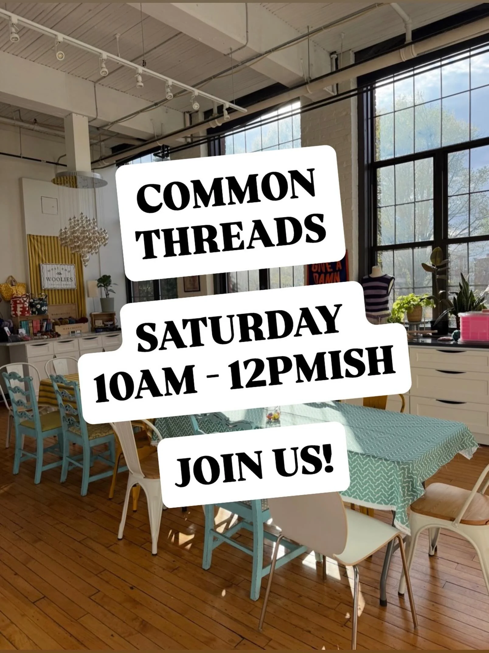 Rainy Days call for community and fiber arts - join us tomorrow for Common Threads🧶 #knitting #community #fiberart #fiberfriends #westendwoolies