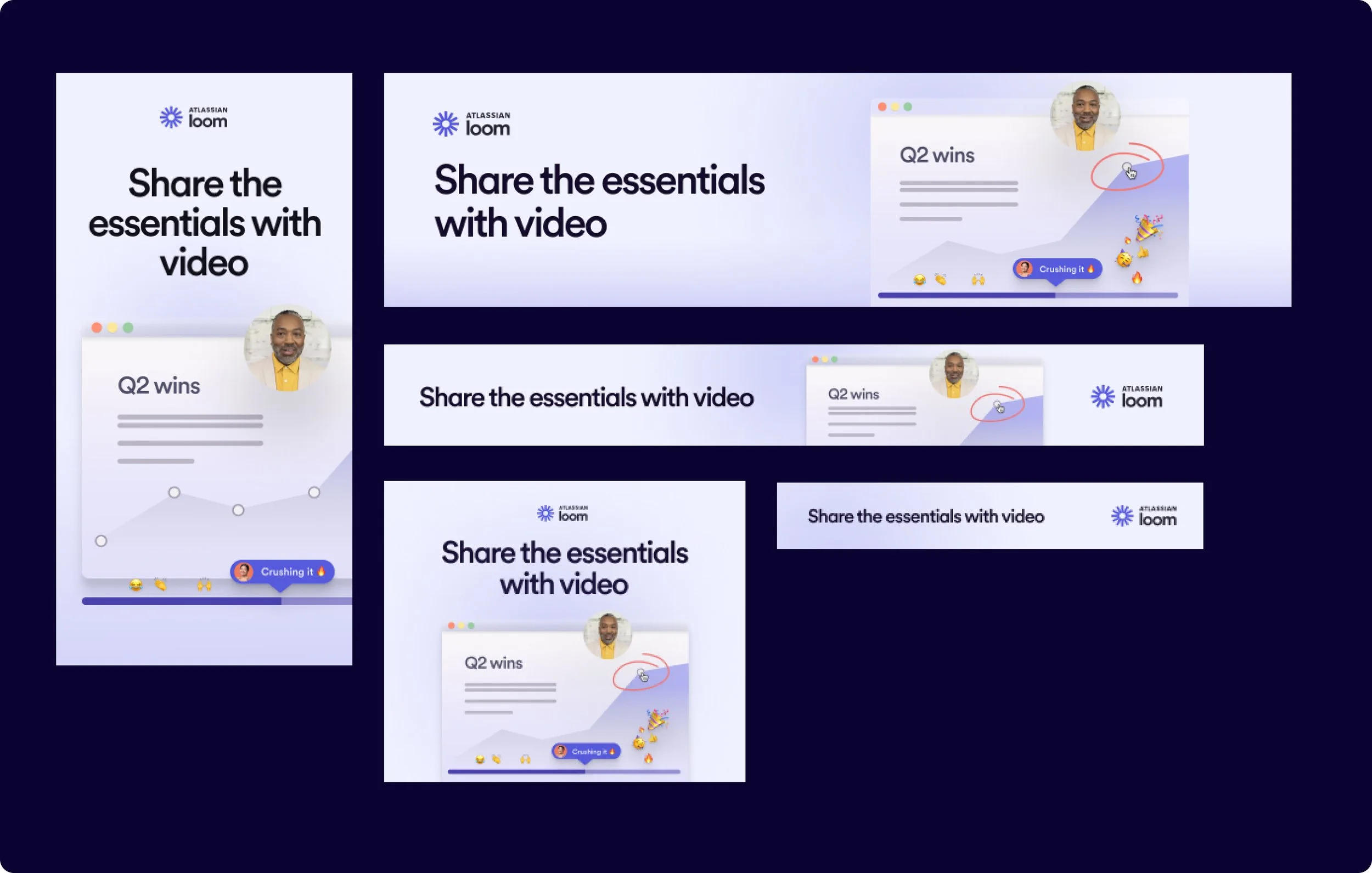 Paid social posts created for quarterly campaigns