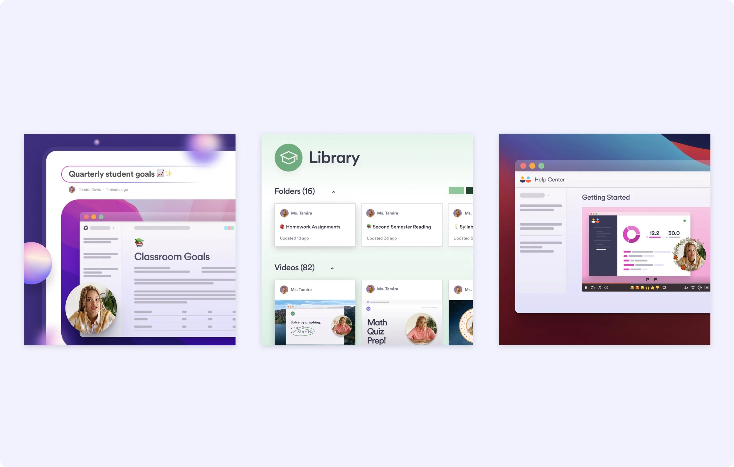 Abstract product storytelling assets were created for use on landing pages, sales collateral, and social posts