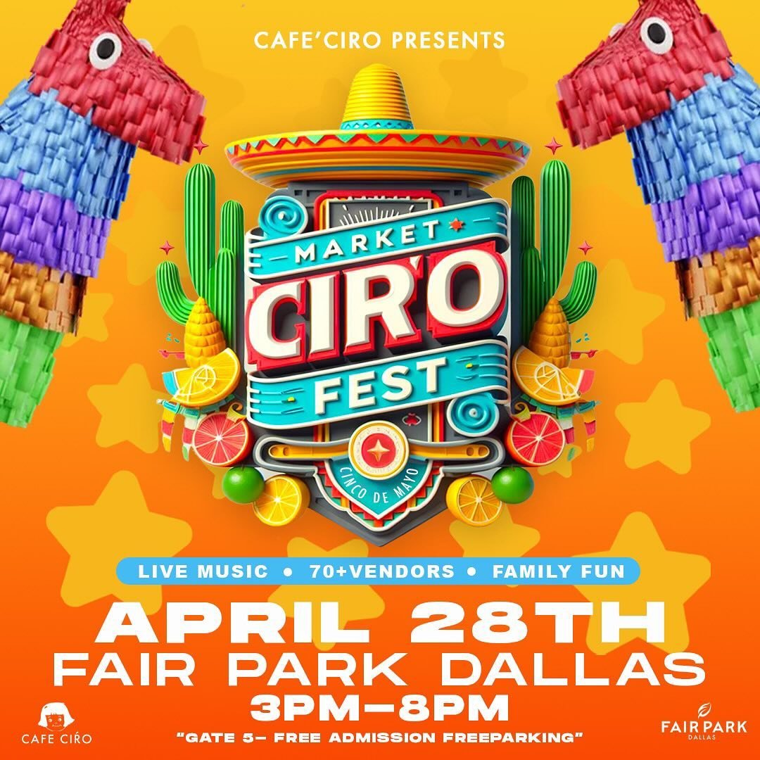 We&rsquo;ll be at Fair Park this Sunday from 3-8pm face painting at @thecafeciro&rsquo;s Ciro Market! 

We&rsquo;re so excited to be joining over 70 vendors in Cafe Ciro&rsquo;s first market as hosts! 

The market is FREE admission and parking 🅿️ Ho
