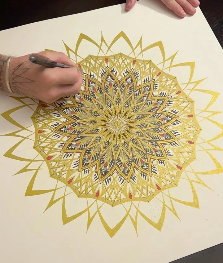 Integrity, fidelity, and flow (with a dash of patience) #mandalavideo #artvideo #mandalaflow #mandalaart #mandalas #detailedmandala #intricatemandala #gayartist #gayartistofinstagram #design