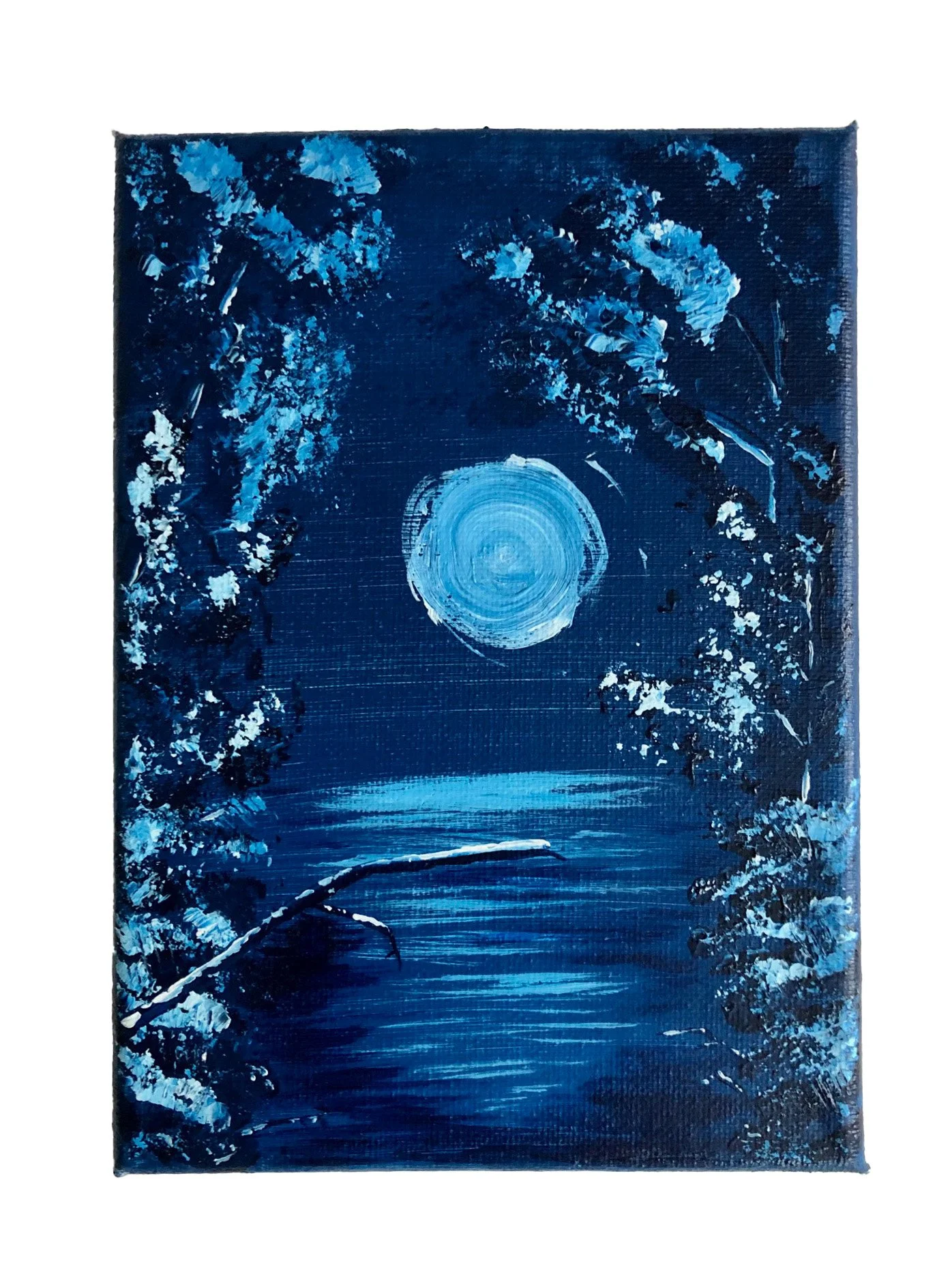 Blue Night 6x4 Inch acrylic on stretched canvas