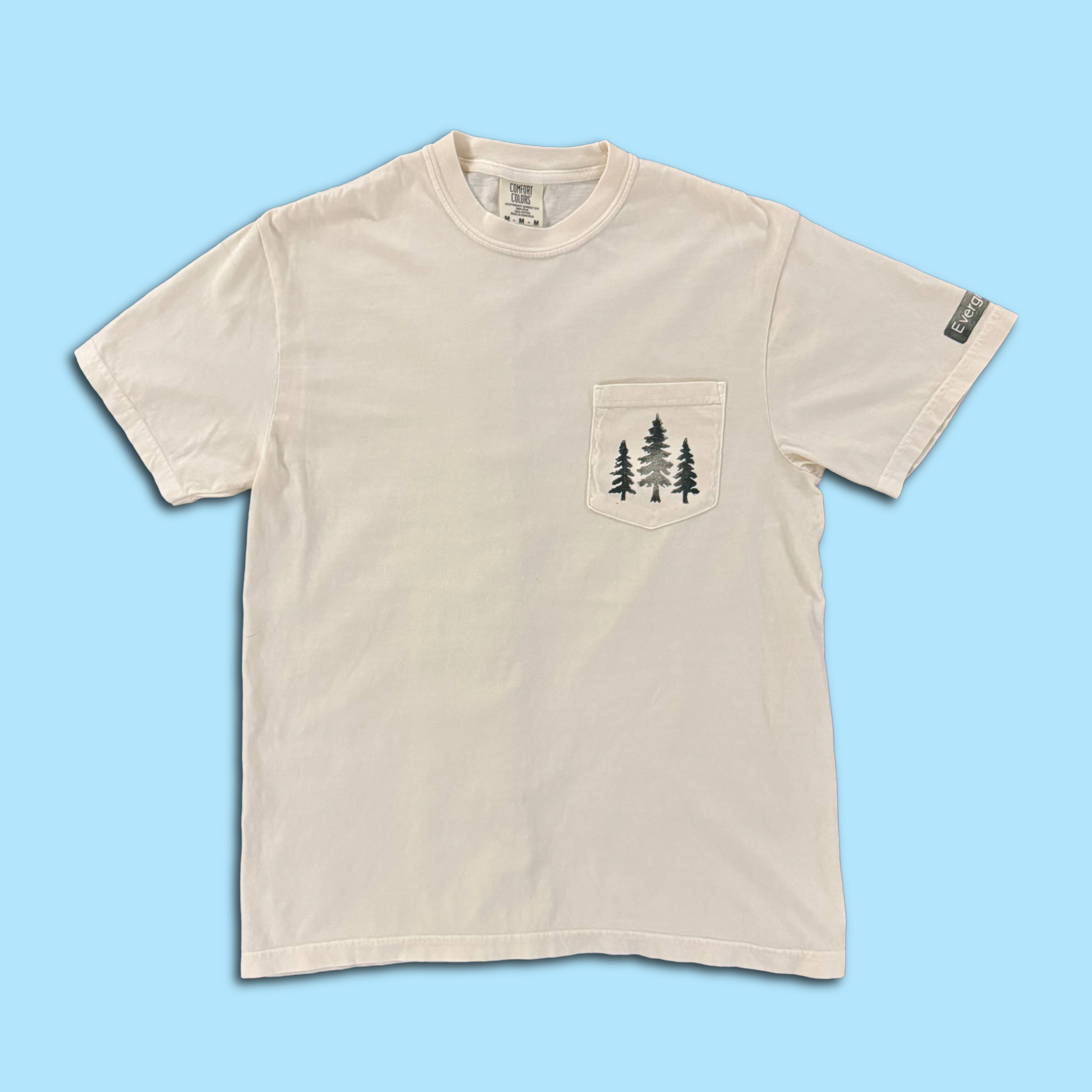 Three Pines Hand-Block-Printed Pocket T-Shirt