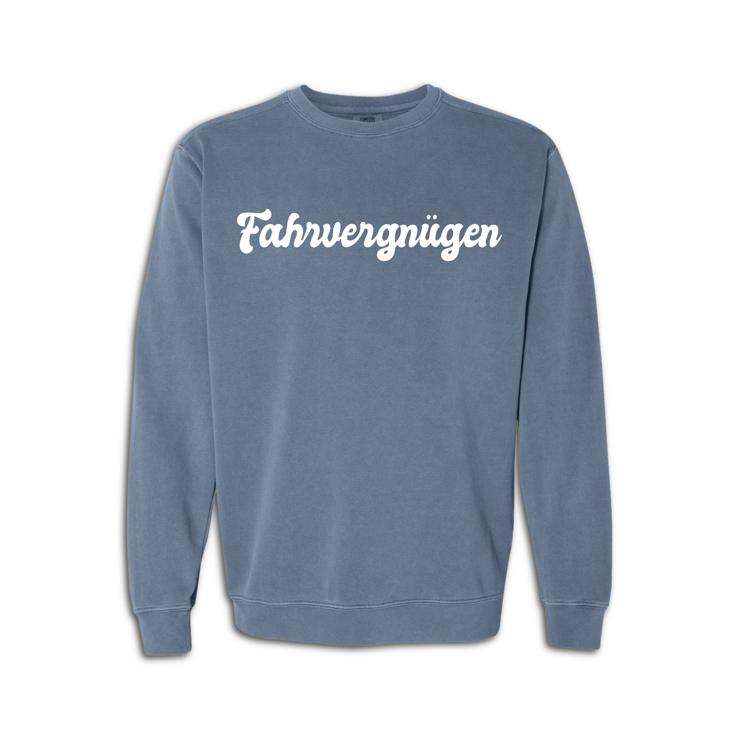 Evergreen Drive Product Image-Fahrvergnügen Crewneck Blue Jean.png