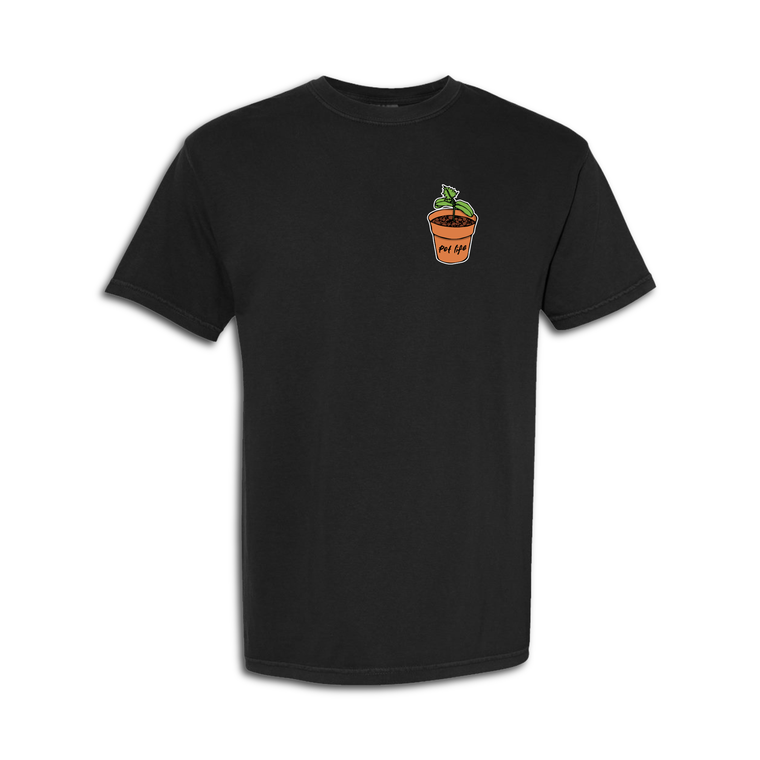 Evergreen Drive Product Image-Pot Life Black T-Shirt.png
