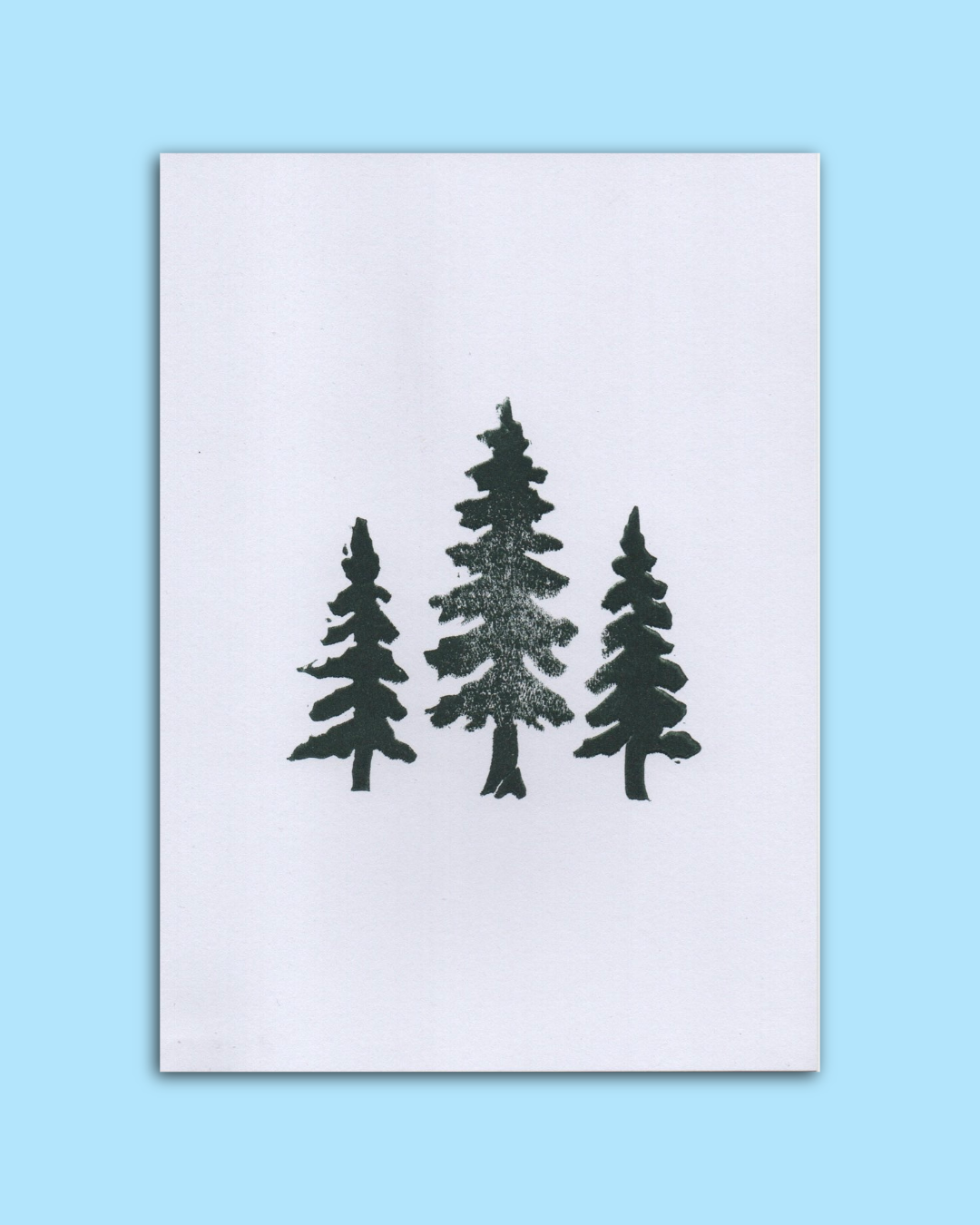 Three Pines Block Print