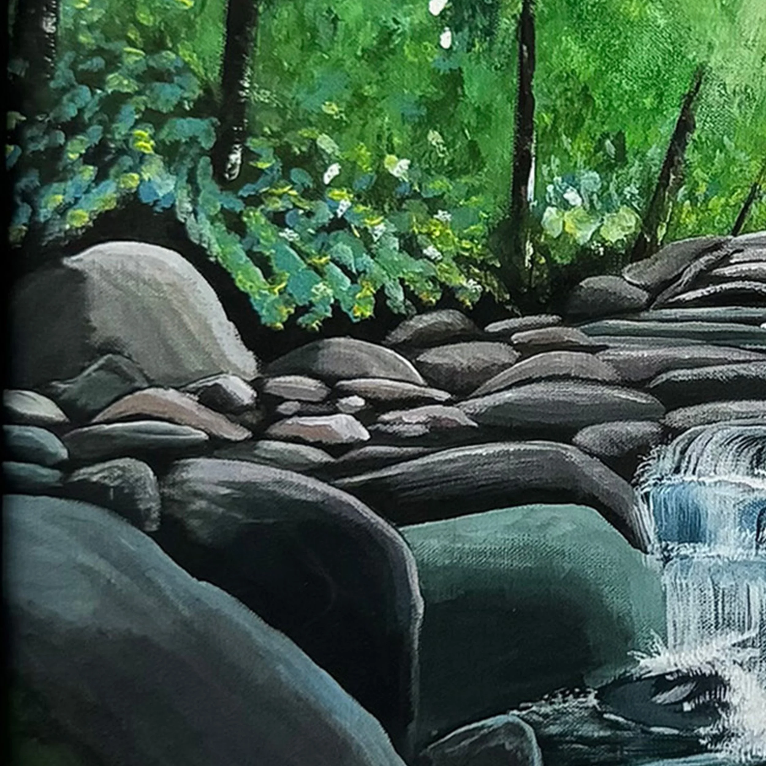 river-rocks-framed-print-of-acrylic-landscape-painting-maine-9x12-close-up.jpg