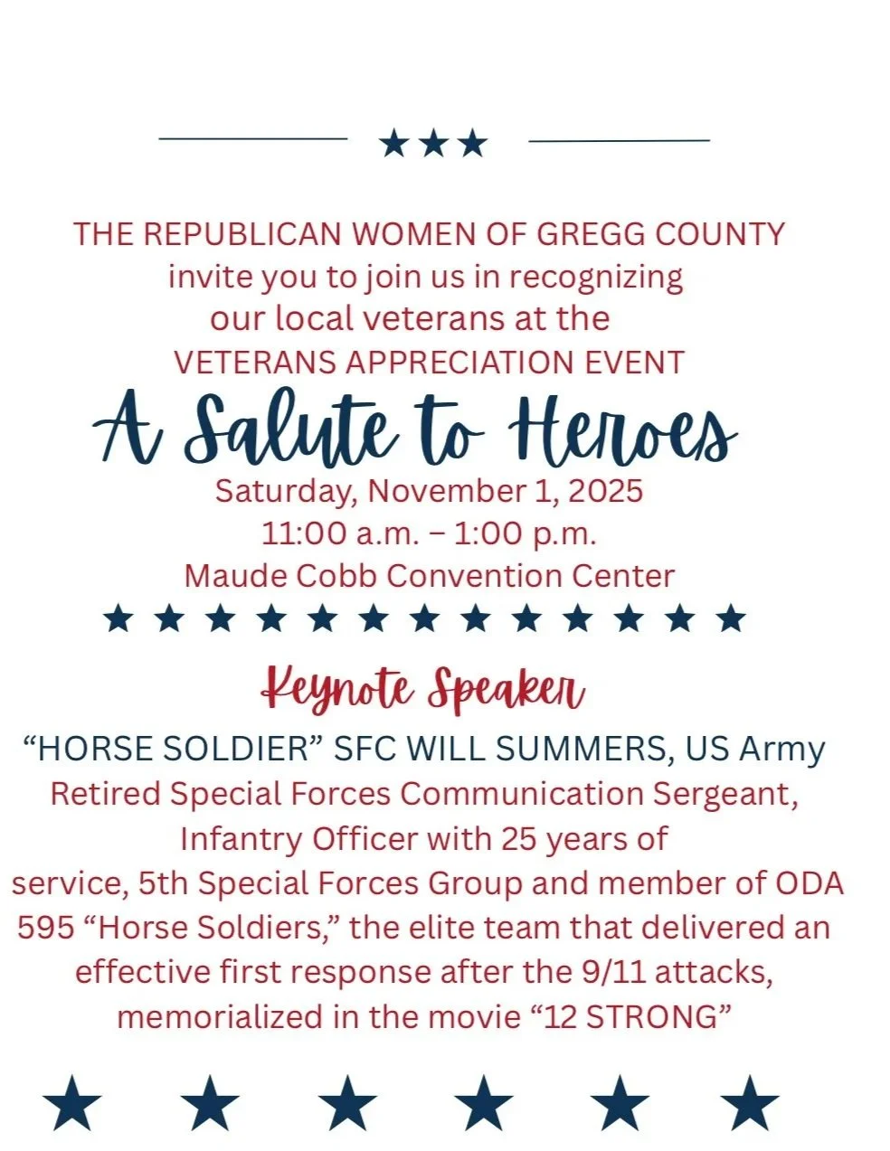 Veterans Appreciation "A Salute to Heroes" at Maude Cobb Center
