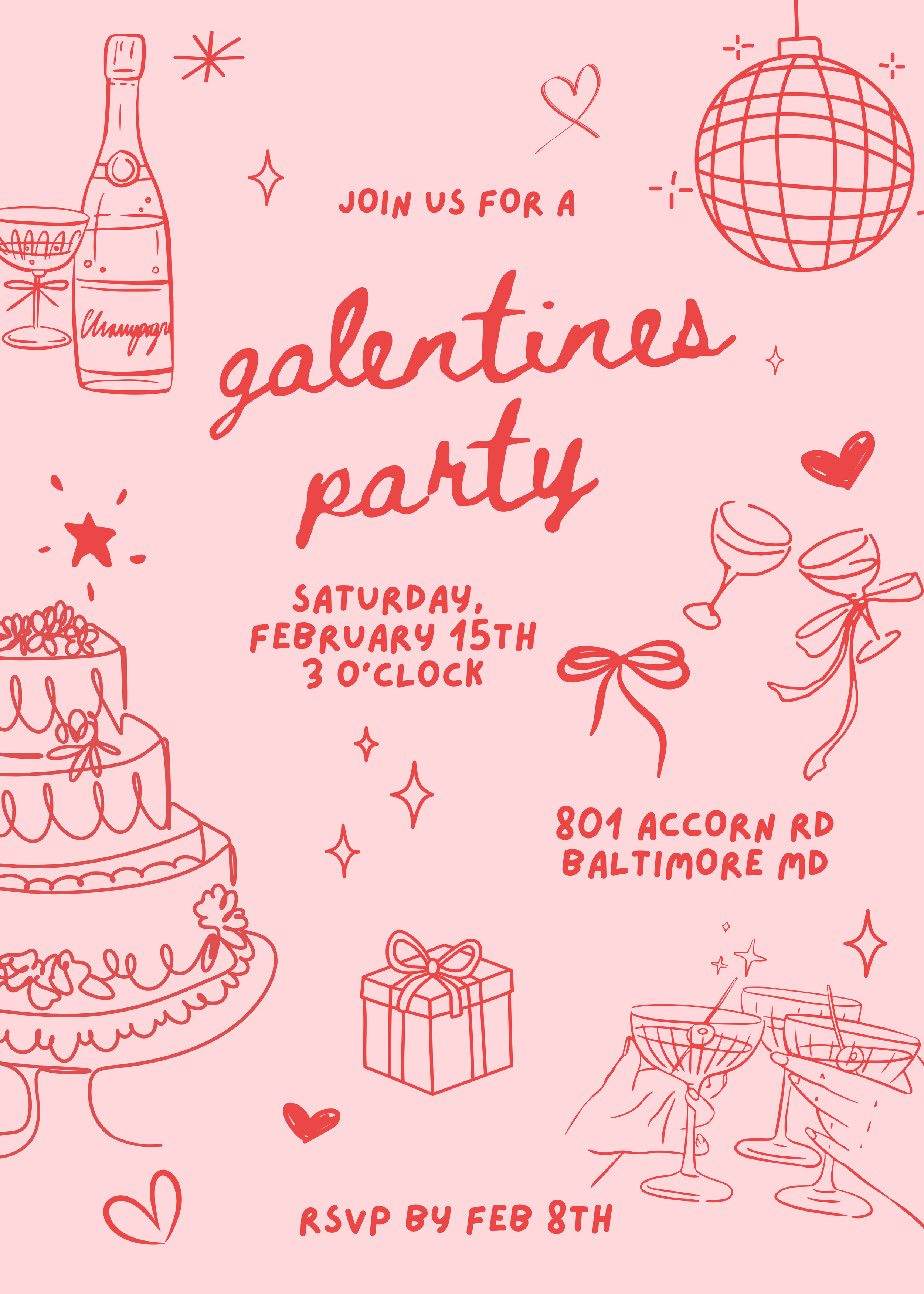 Pink & White Cherub Galentine's Day Brunch Party Invitation.png